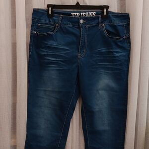 VIP Woman's Blue Denim Strechy Jeans - Classic Casual Style